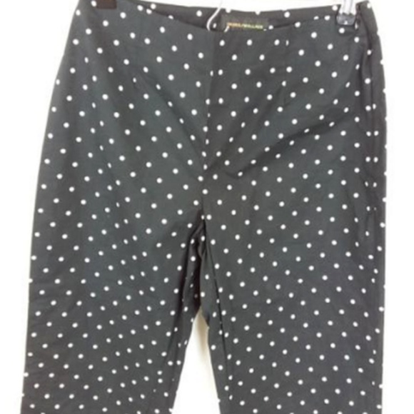 Harris Wallace Capri Pants Black Polka Dot -HH - Picture 3 of 5